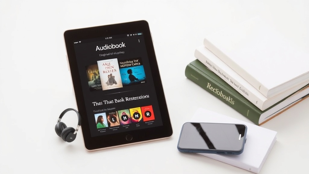 태블릿, 스마트폰, 그리고 종이책이 조화롭게 놓여있는 책상 모습